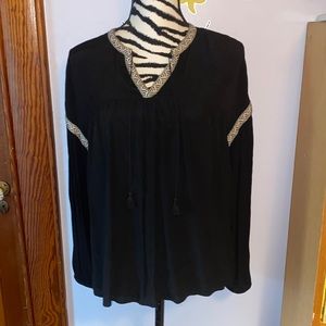 Madewell Boho black top size Small